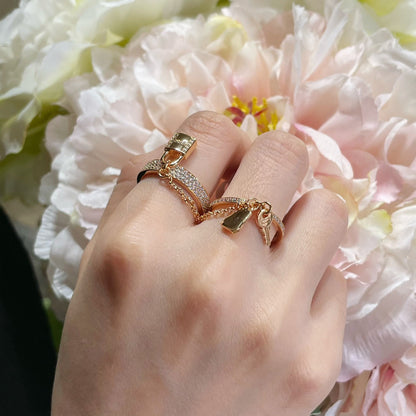 [Elowen Jewels]HM KELLY CLOCHETTE DOUBLE RING IN  WITH DIAMONDS