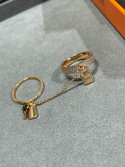 [Elowen Jewels]HM KELLY CLOCHETTE DOUBLE RING IN  WITH DIAMONDS