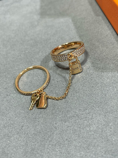 [Elowen Jewels]HM KELLY CLOCHETTE DOUBLE RING IN  WITH DIAMONDS