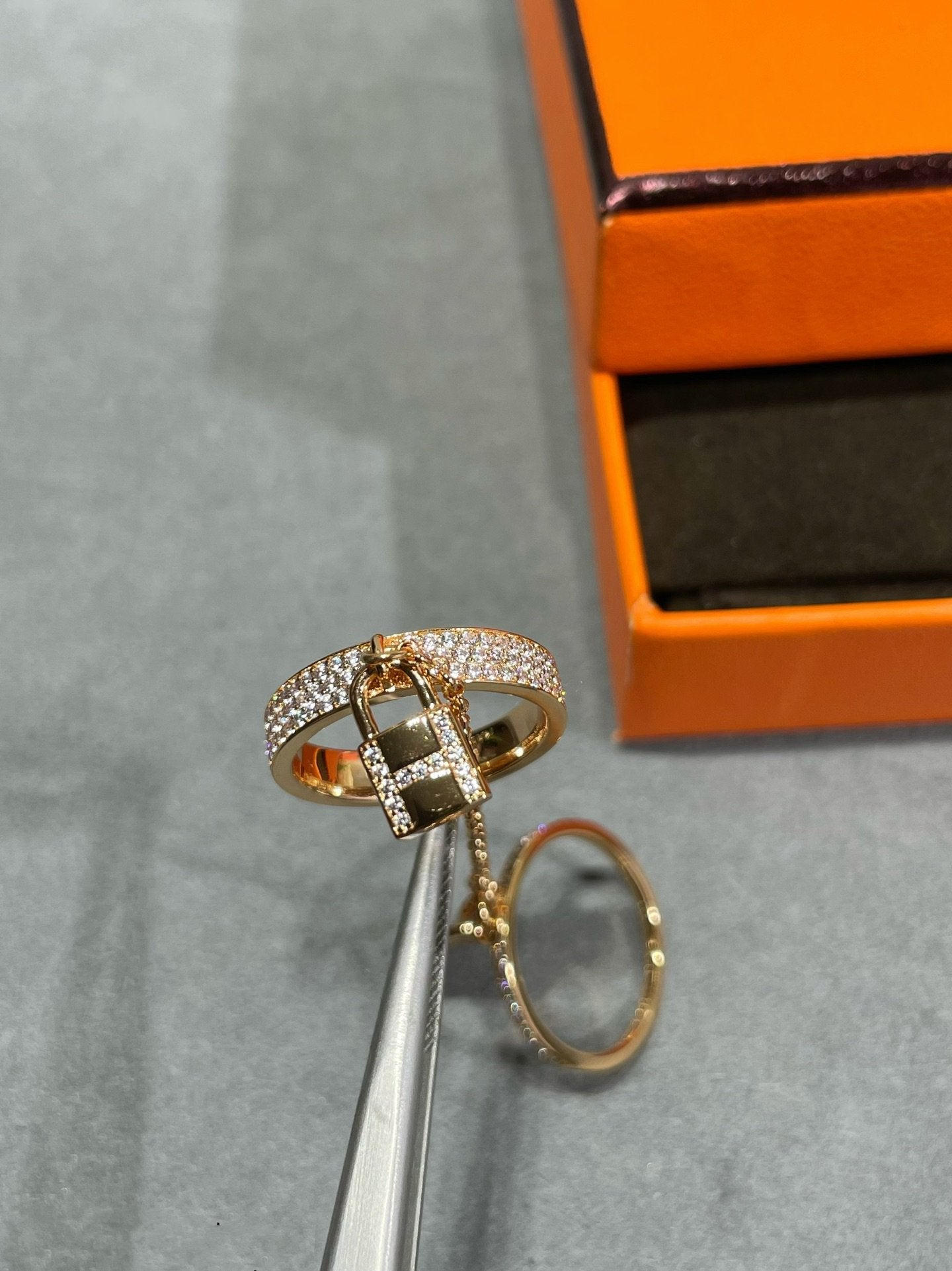 [Elowen Jewels]HM KELLY CLOCHETTE DOUBLE RING IN  WITH DIAMONDS