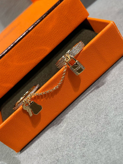 [Elowen Jewels]HM KELLY CLOCHETTE DOUBLE RING IN  WITH DIAMONDS