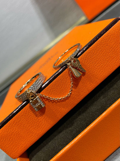 [Elowen Jewels]HM KELLY CLOCHETTE DOUBLE RING IN  WITH DIAMONDS