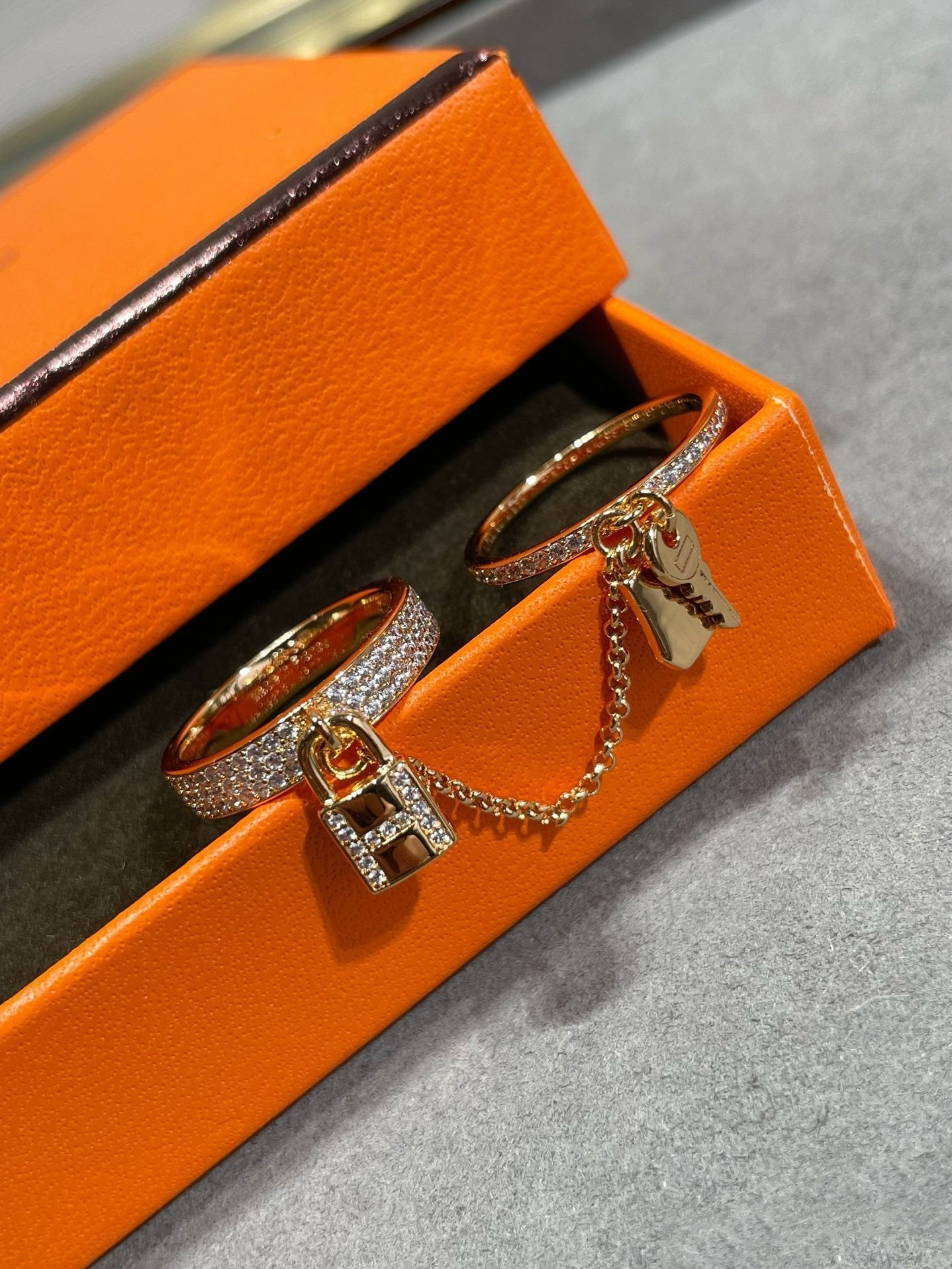[Elowen Jewels]HM KELLY CLOCHETTE DOUBLE RING IN  WITH DIAMONDS