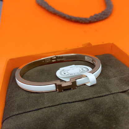 [Elowen Jewels]CLASSIC HM CLIC WHITE 8MM ENAMEL BRACELET