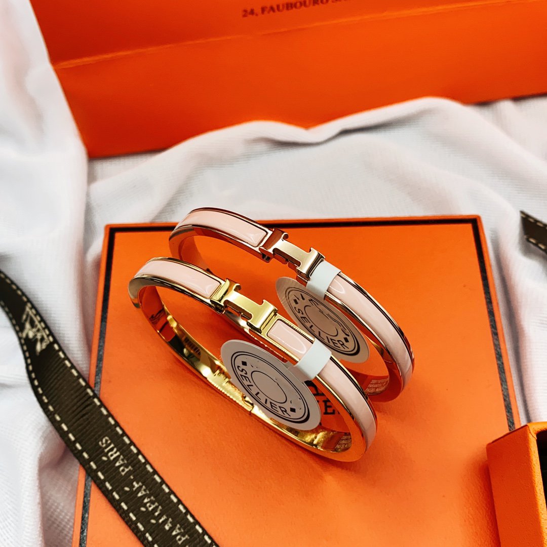 [Elowen Jewels]CLASSIC HM CLIC  PINK 8MM ENAMEL BRACELET