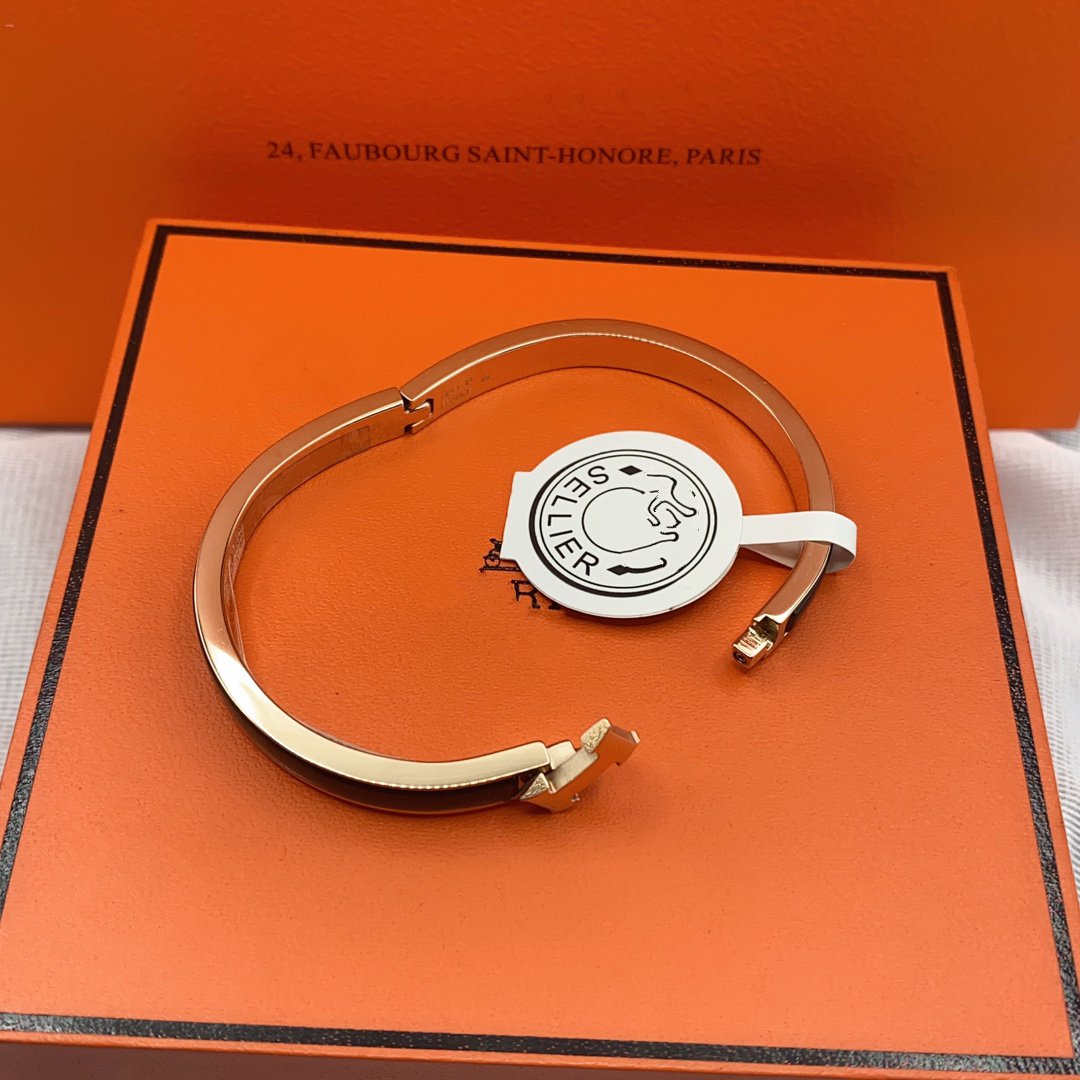 [Elowen Jewels]CLASSIC HM CLIC BLACK 8MM ENAMEL BRACELET