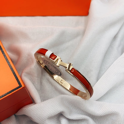 [Elowen Jewels]CLASSIC HM CLIC RED 8MM ENAMEL BRACELET