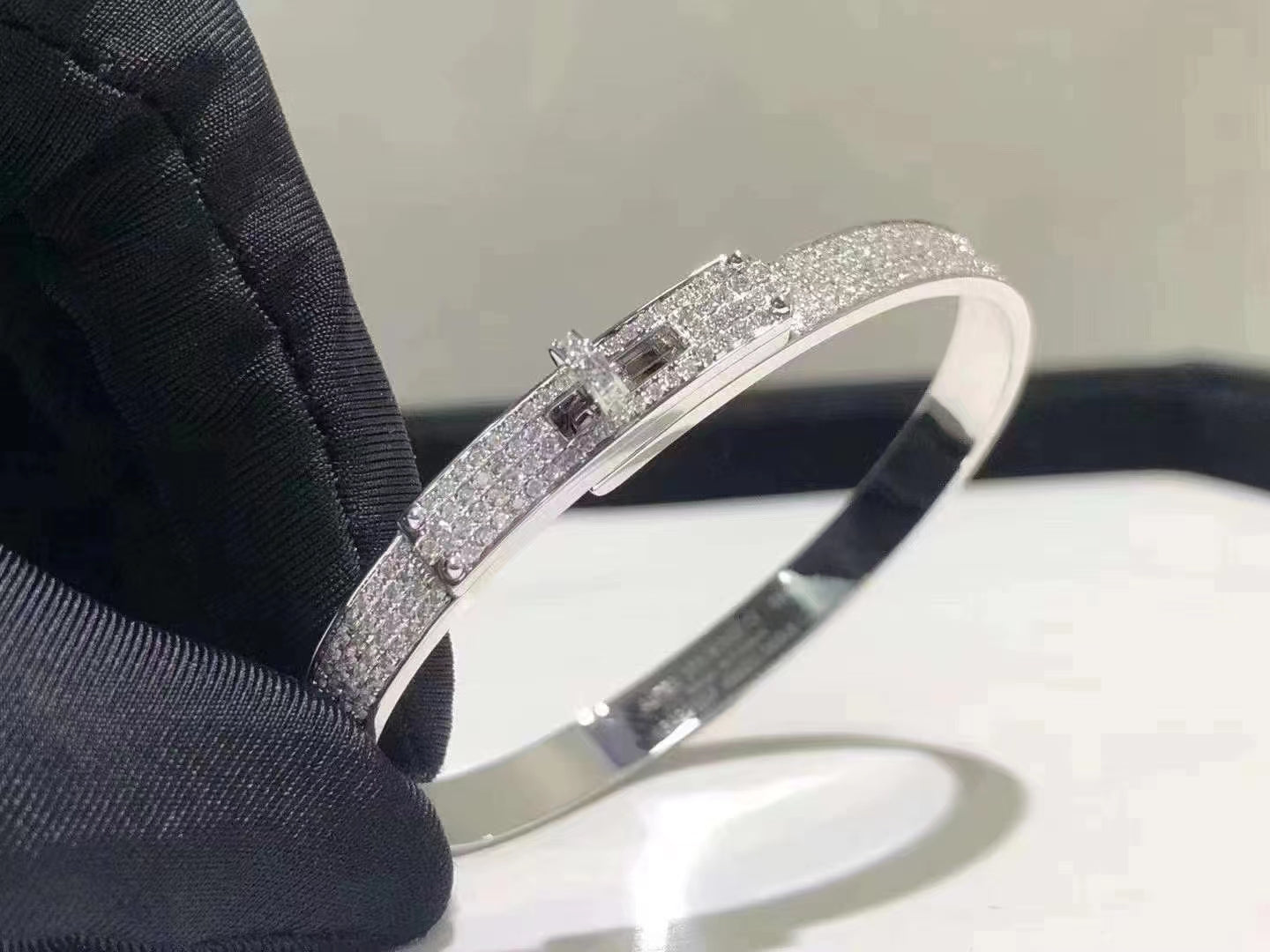 [Elowen Jewels]HM KELLY BRACELET IN SILVER AND FULL PAVE DIAMOND