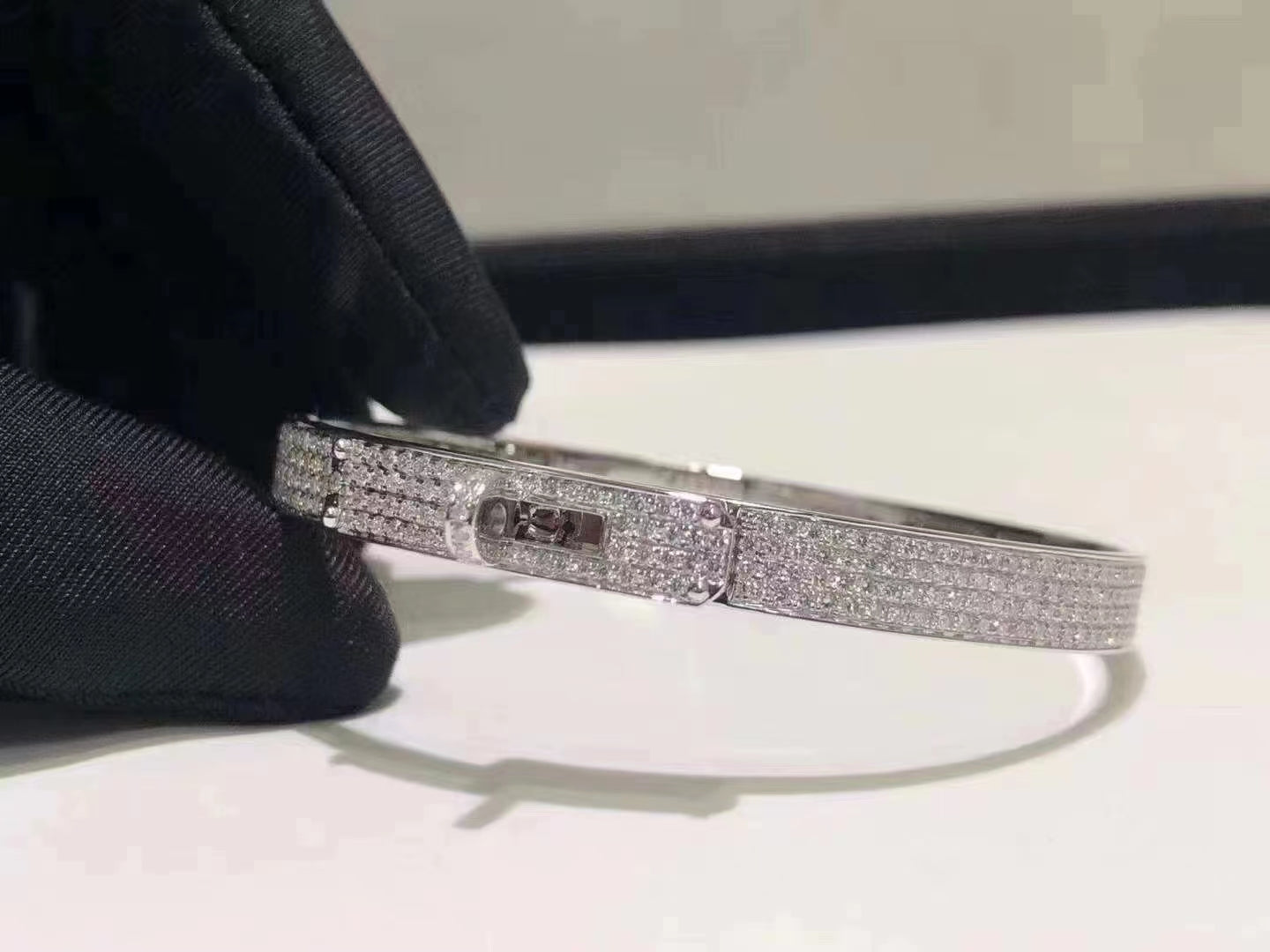 [Elowen Jewels]HM KELLY BRACELET IN SILVER AND FULL PAVE DIAMOND