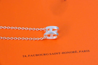 [Elowen Jewels]HM NECKLACE H LETTER OVAL SERIES