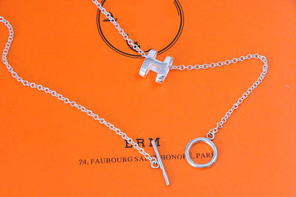 [Elowen Jewels]HM NECKLACE H LETTER OVAL SERIES