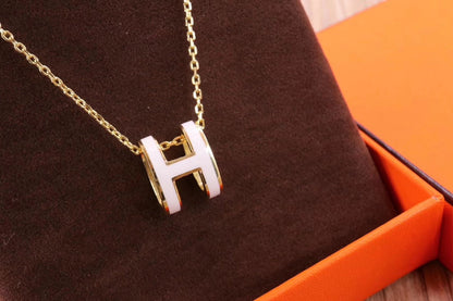 [Elowen Jewels]HM CLIC YELLOW ENAMEL GOLD NECKLACE