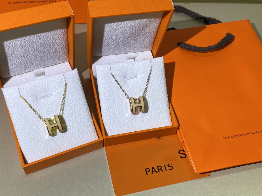 [Elowen Jewels]HM CLIC YELLOW ENAMEL GOLD NECKLACE