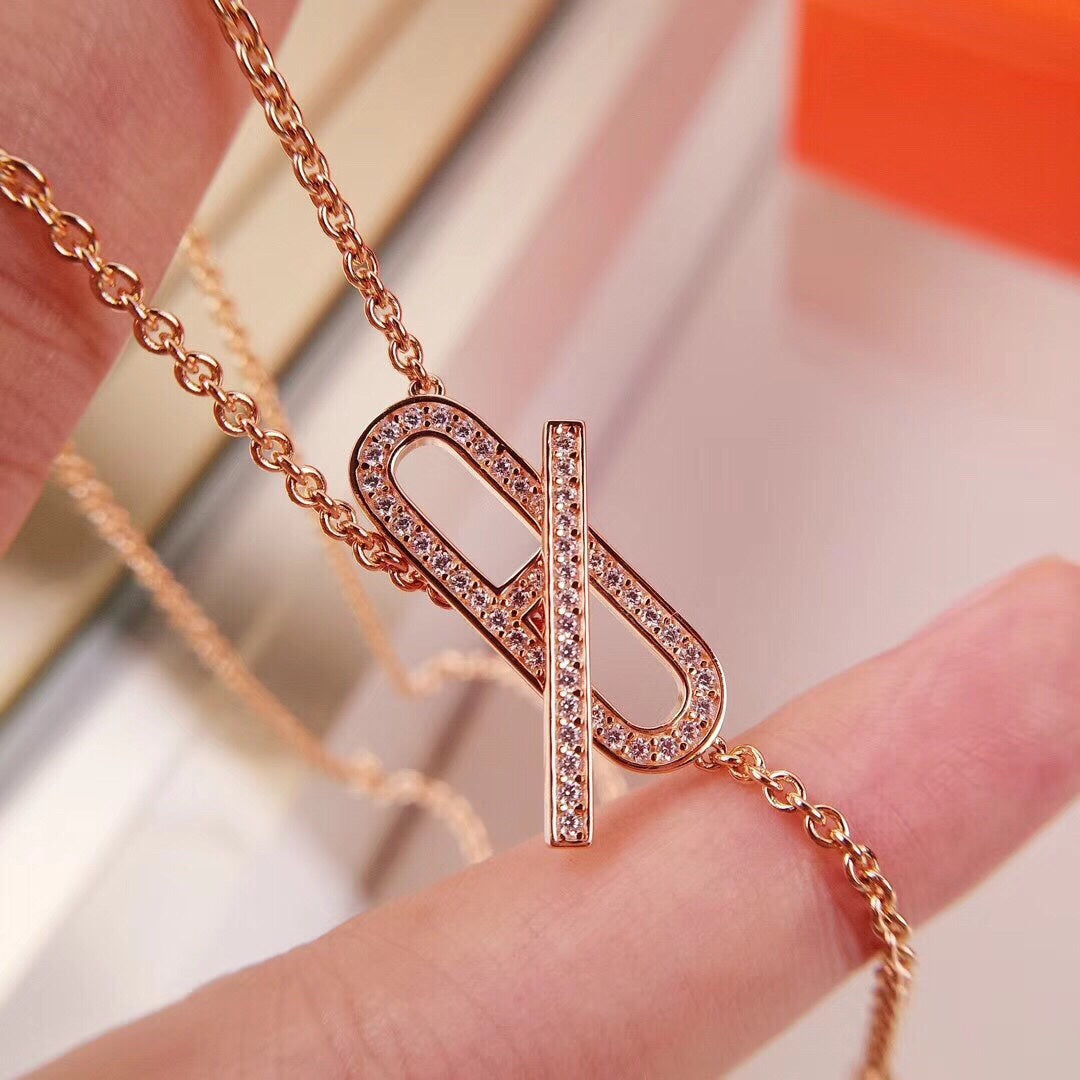 [Elowen Jewels]HM FIRE PIG NOSE NECKLACE TRENDY STREET