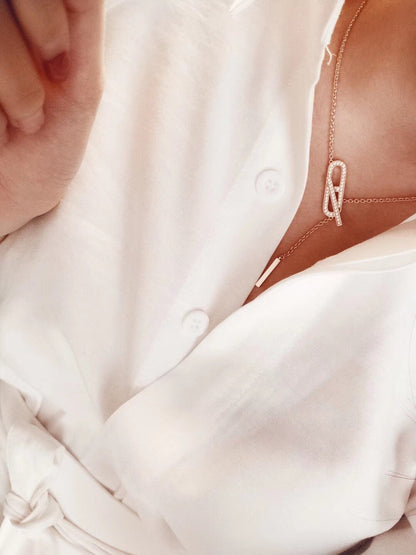 [Elowen Jewels]HM FIRE PIG NOSE NECKLACE TRENDY STREET