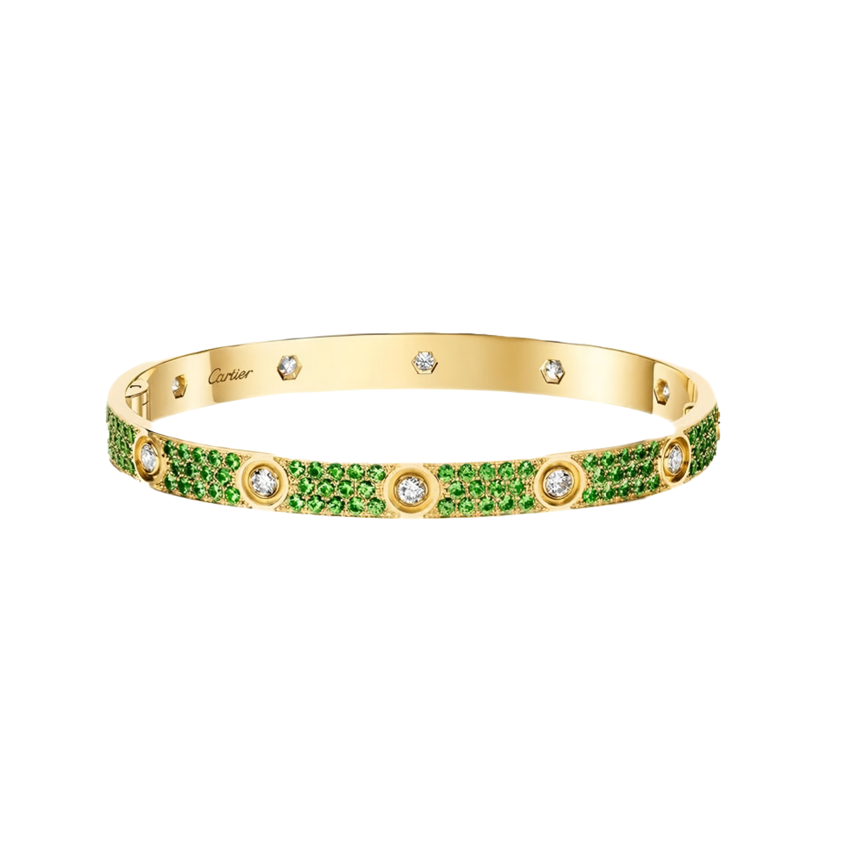 [Elowen-jewel]2026 PAVE GEMSTONE LOVE BRACELET 6.1MM 10 DIAMONDS