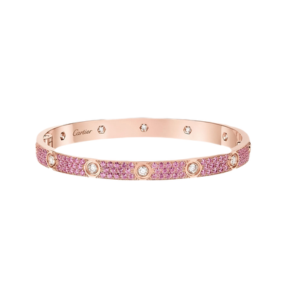 [Elowen-jewel]2026 PAVE GEMSTONE LOVE BRACELET 6.1MM 10 DIAMONDS