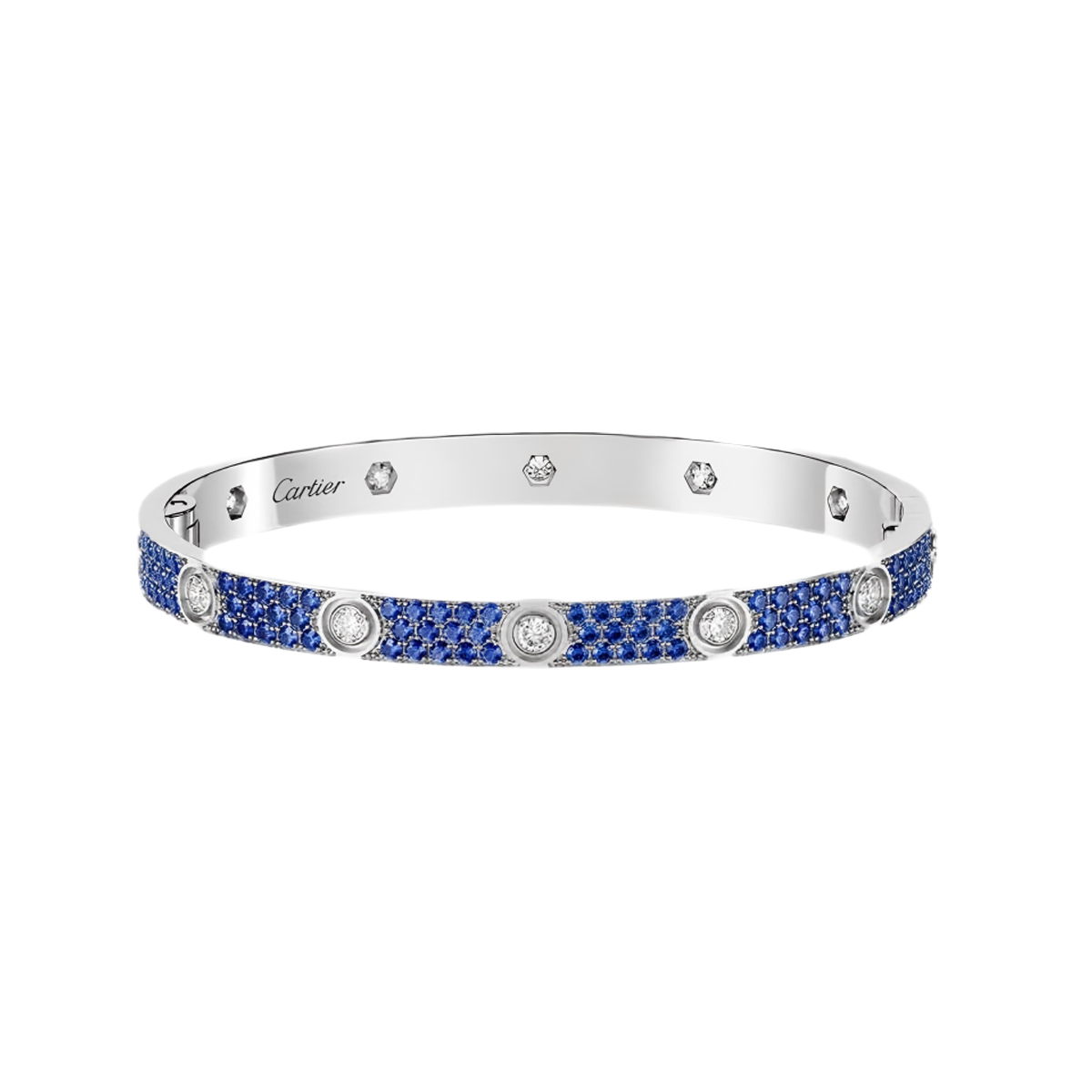 [Elowen-jewel]2026 PAVE GEMSTONE LOVE BRACELET 6.1MM 10 DIAMONDS
