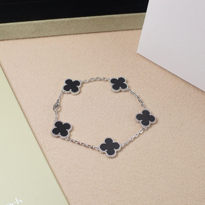 [Elowen Jewels] CLOVER 5 MOTIF ONYXS BRACELET COLLECTION