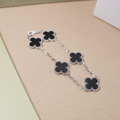[Elowen Jewels] CLOVER 5 MOTIF ONYXS BRACELET COLLECTION