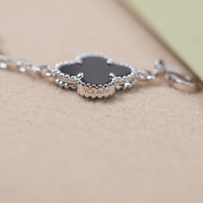 [Elowen Jewels] CLOVER 5 MOTIF ONYXS BRACELET COLLECTION