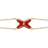 [Elowen Jewel]JEUX BRACELET CARNELIAN PINK GOLD 1 DIAMOND