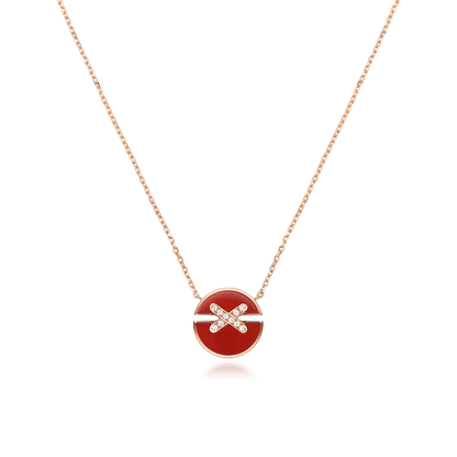 [Elowen Jewels]JEUX DE ROSE GOLD DIAMOND NECKLACE