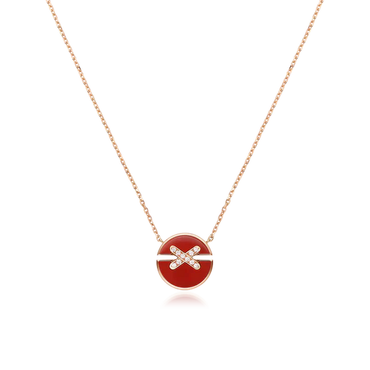 [Elowen Jewels]JEUX DE ROSE GOLD DIAMOND NECKLACE