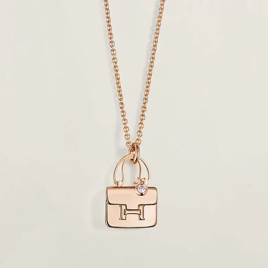 [Elowen Jewels]AMULETTE PEDANT ROSE GOLD NECKLACE