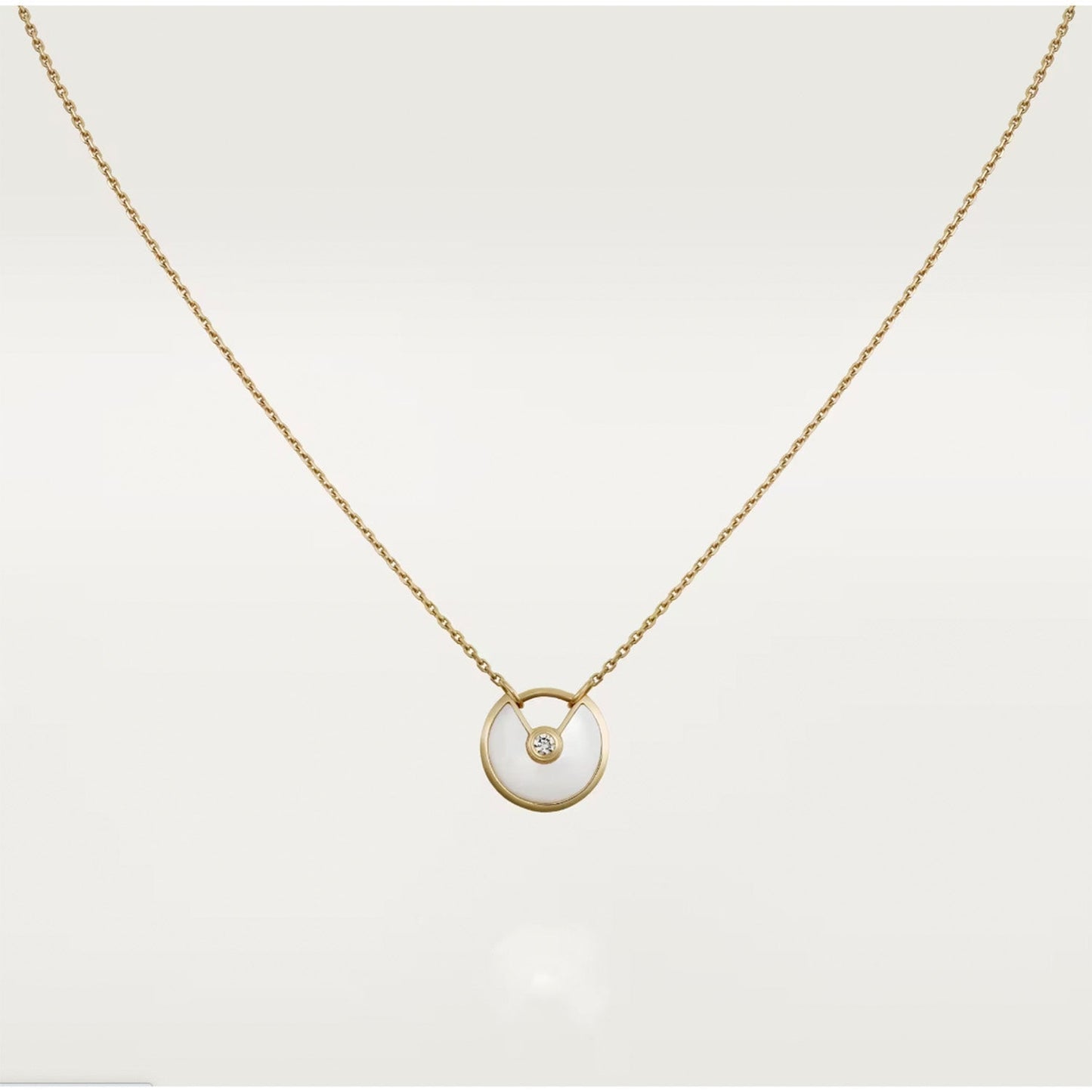 [Elowen Jewels]AMULETTE ROSE GOLD MOP NECKLACE