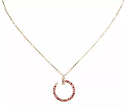 [Elowen Jewels]JUSTE NECKLACE GOLD RED DIAMONDS
