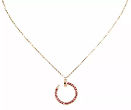 [Elowen Jewels]JUSTE NECKLACE GOLD RED DIAMONDS