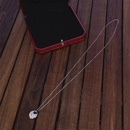 [Elowen Jewels]AMULETTE SILVER FULL DIAMOND NECKLACE