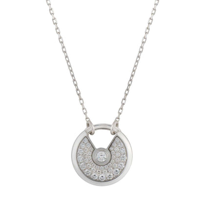 [Elowen Jewels]AMULETTE SILVER FULL DIAMOND NECKLACE
