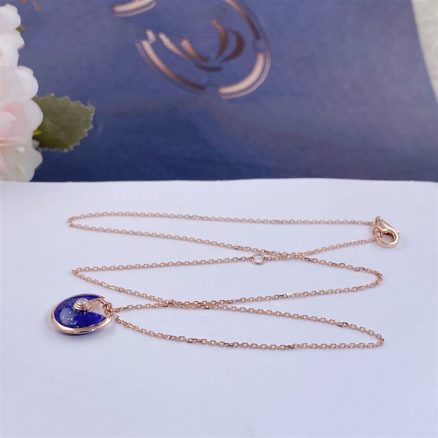 [Elowen Jewels]AMULETTE ROSE GOLD AGATE NECKLACE