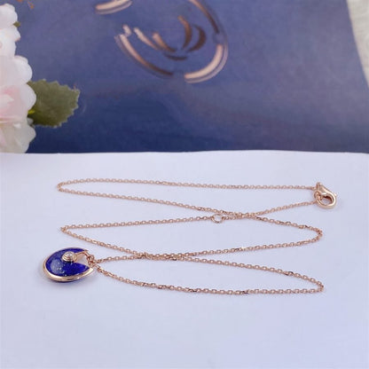 [Elowen Jewels]AMULETTE ROSE GOLD AGATE NECKLACE