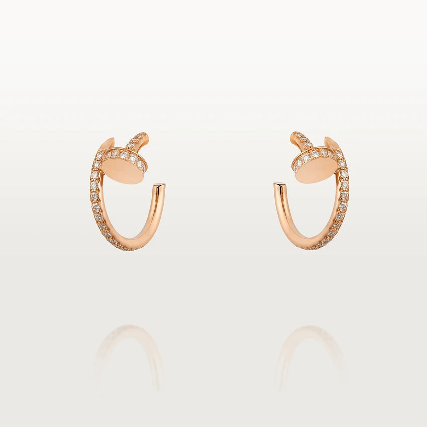 [Elowen Jewels]JUSTE EARRINGS 12.75MM PINK GOLD DIAMOND