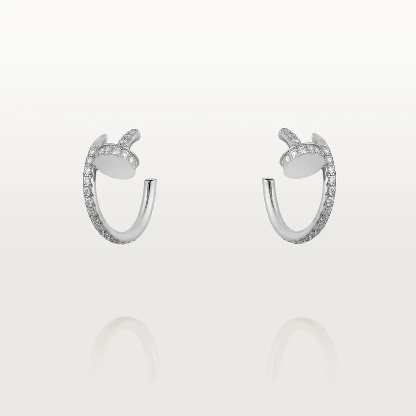 [Elowen Jewels]JUSTE EARRINGS 12.75MM SILVER DIAMOND