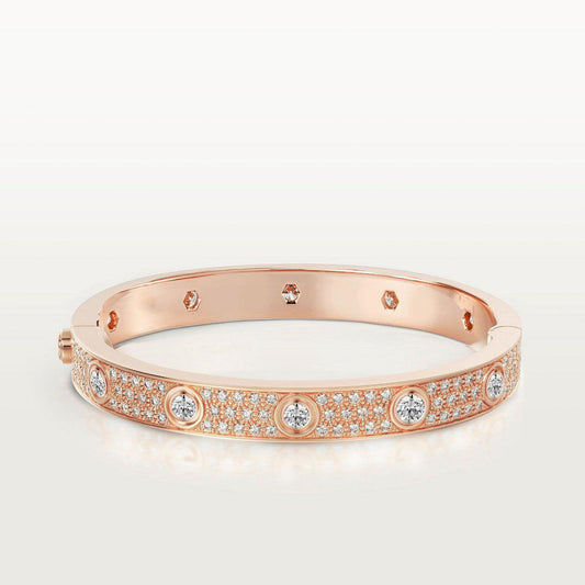 [Elowen Jewels]LOVE BRACELET 6.1MM DIAMOND-PAVED 10 BIG DIAMONDS