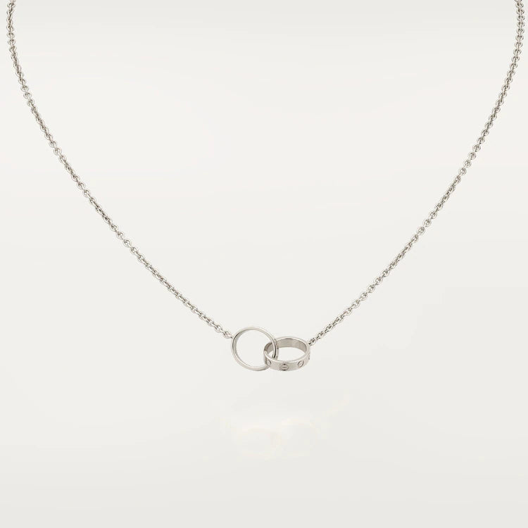 [Elowen Jewels]LOVE NECKLACE PINK GOLD AND SILVER