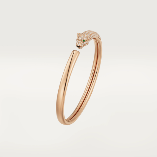 [Elowen Jewels]PANTHERE ROSE GOLD DIAMOND OPEN BRACELET