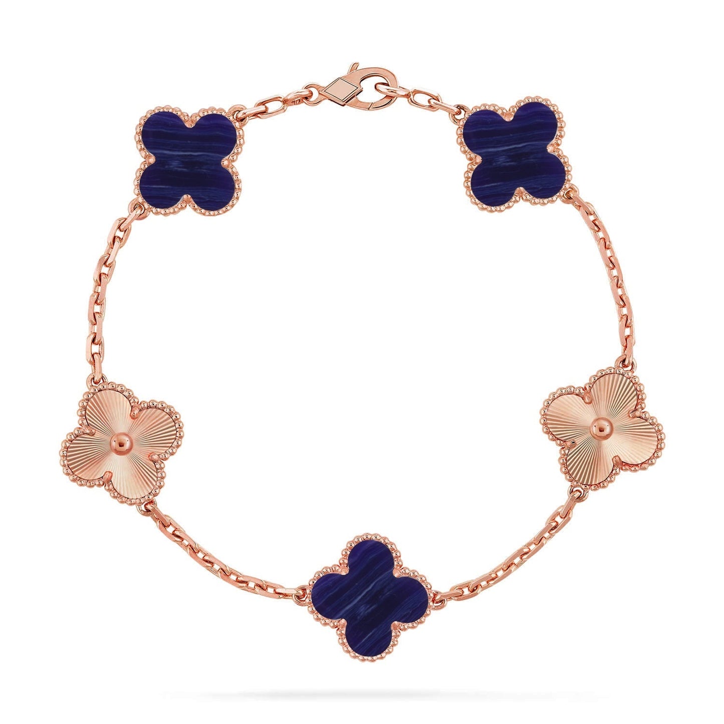 [Elowen Jewels]CLOVER 5 MOTIF PURPLE STRIPES BRACELET COLLECTION