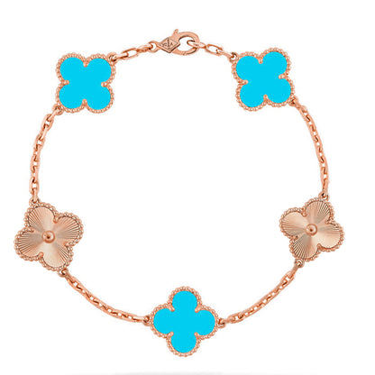 [Elowen Jewels] CLOVER 5 MOTIF TURQUOISE BRACELET COLLECTION