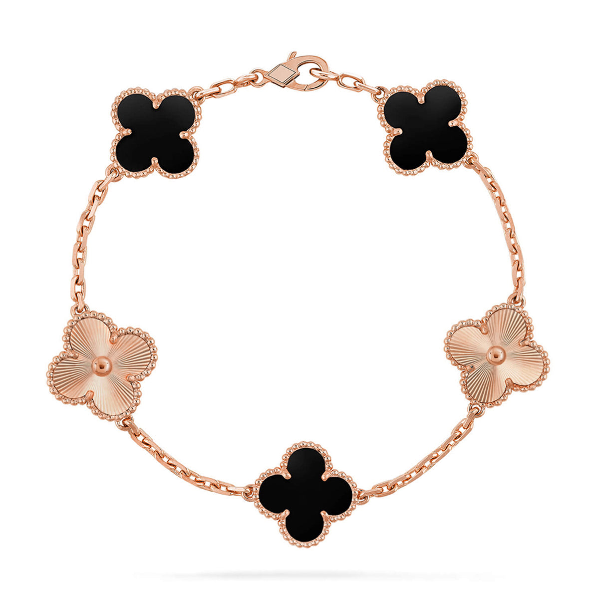 [Elowen Jewels] CLOVER 5 MOTIF ONYXS BRACELET COLLECTION