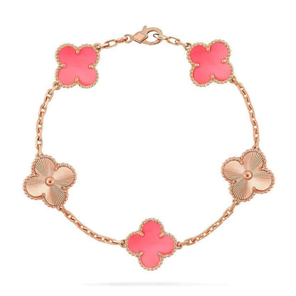 [Elowen Jewels] CLOVER 5 MOTIFS  PINK MOP BRACELET COLLECTION