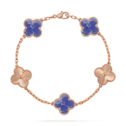 [Elowen Jewels]CLOVER 5 MOTIF BLUE VEINS BRACELET COLLECTION