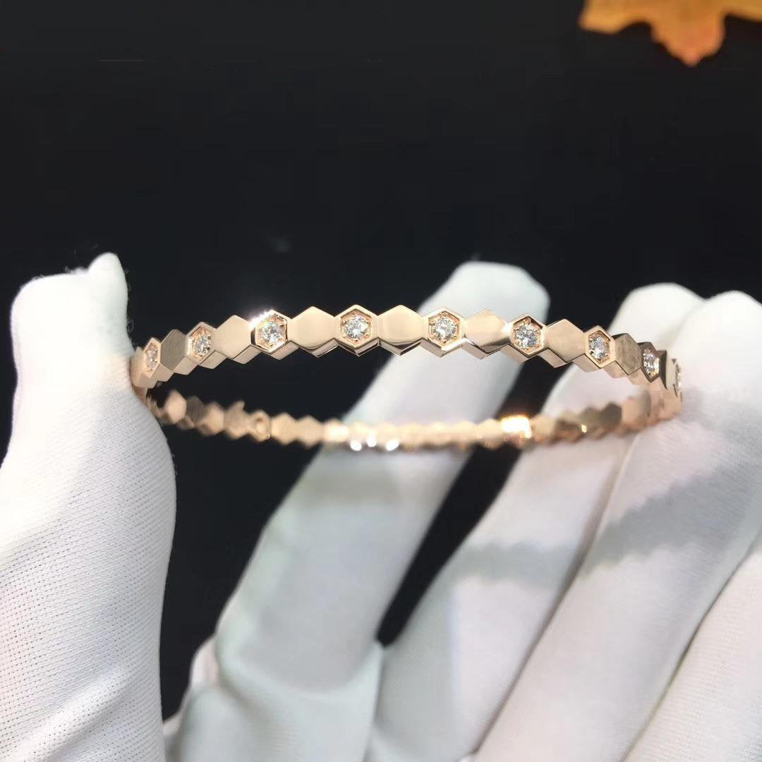 [Elowen Jewels]BEE LOVE PINK GOLD DIAMOND BRACELET