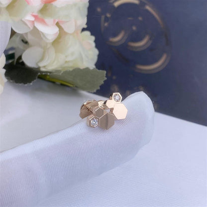 [Elowen Jewels]BEE LOVE PINK GOLD DIAMOND EARRINGS