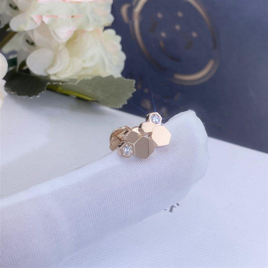 [Elowen Jewels]BEE LOVE PINK GOLD DIAMOND EARRINGS