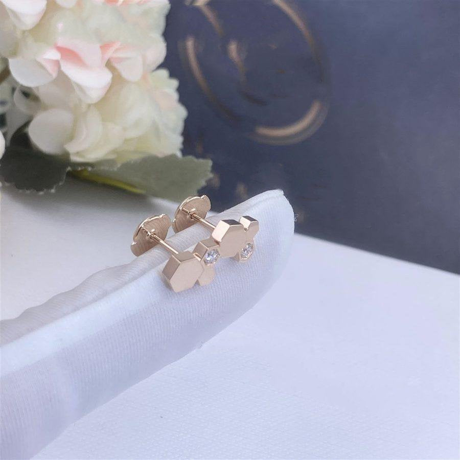 [Elowen Jewels]BEE LOVE PINK GOLD DIAMOND EARRINGS
